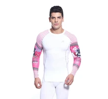 2016 white Mens basketball Clothing jerseys Long Sleeve T shirt Sport Compression Men Shirt O-neck printed Undershirt 20 style