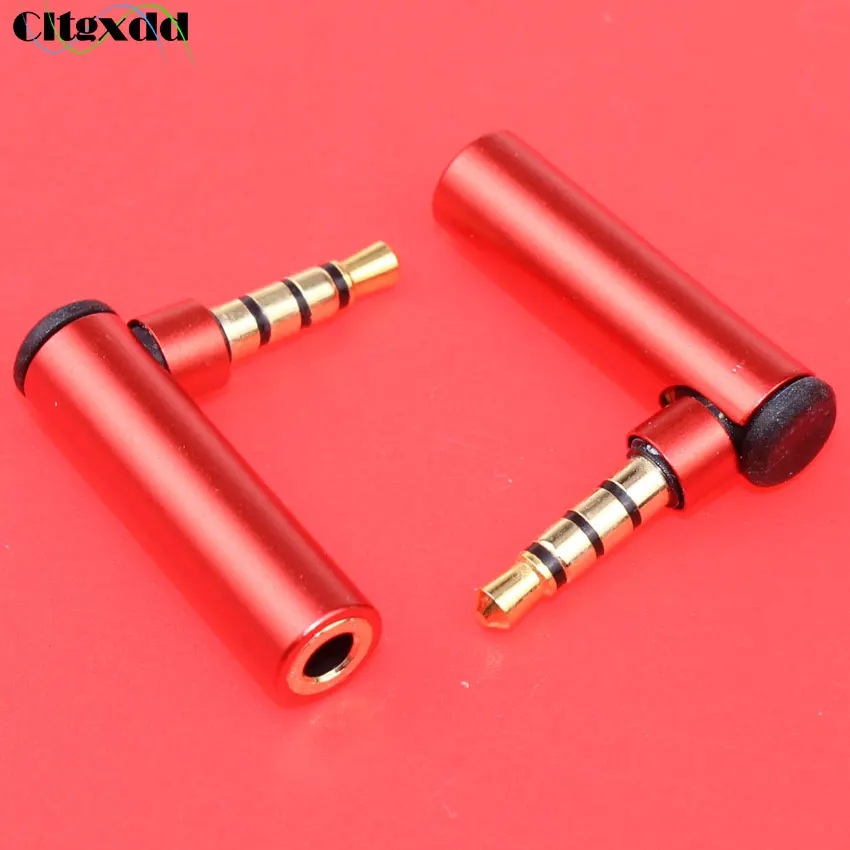 

cltgxdd Audio converter plug 3.5mm Male to Female 90 Degree Right Angled Adapter Audio headphone Jack Stereo Plug Connector
