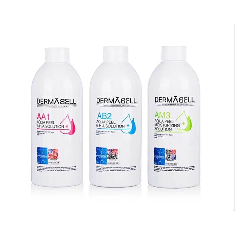 

DERMABELL AA1 AB2 AM3 Aqua Peeling Solution 400ml Per Bottle Hydra Dermabrasion Face Clean Facial Cleansing Blackhead