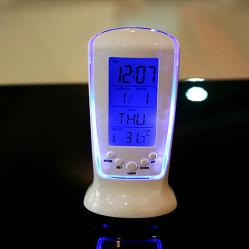 

Digital Alarm Clock Thermometer Calendar Table LED Display music high qulity