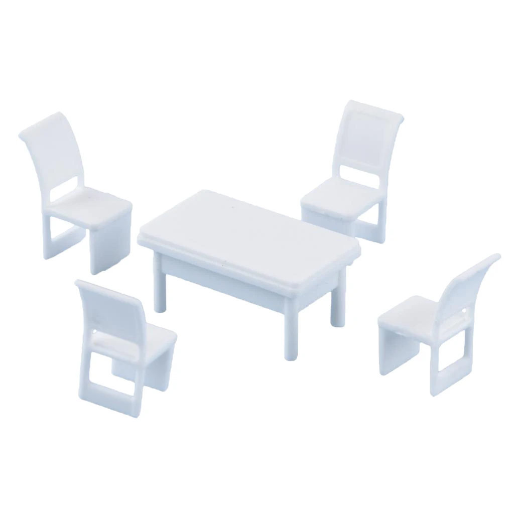 

1/75 OO Scale Miniature DIY Home Furniture Desk Table Chair Model Scene Building Accessories Mini House Layout