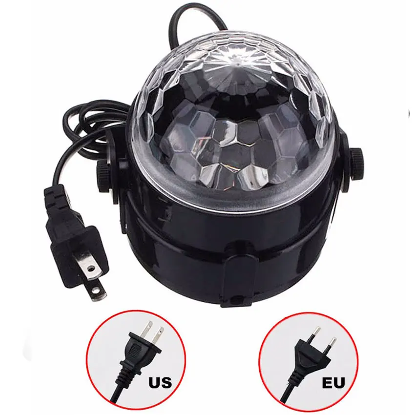 

New Design AC 110V 220V Mini Crystal Stage Light Effect RGB Ball Lamp for Party Disco Club DJ Bar Show Indoor Effect Lighting