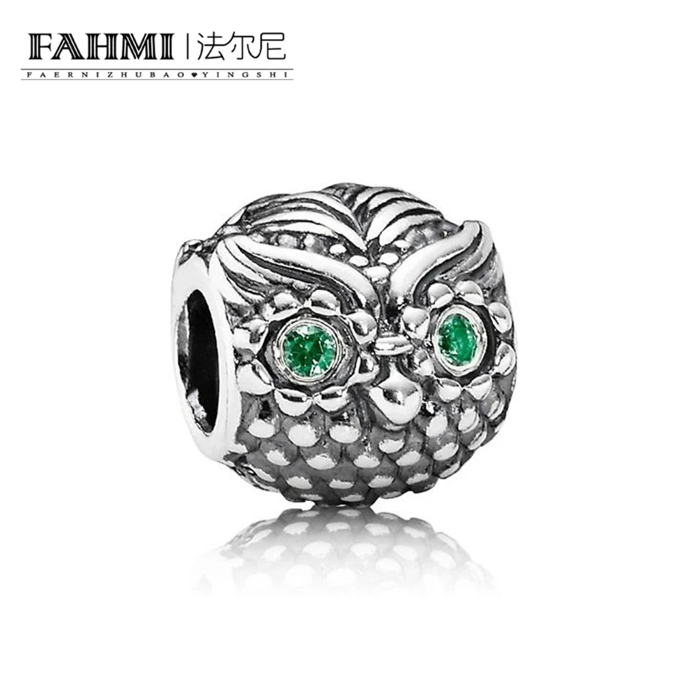 

FAHMI 100% 925 Sterling Silver 1:1 Authentic 791211CZN Wise Owl Charm Bracelet Original Women Jewelry
