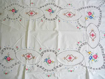 

Leptonema handmade cross stitch table cloth bed cover embroidery table cloth fashion