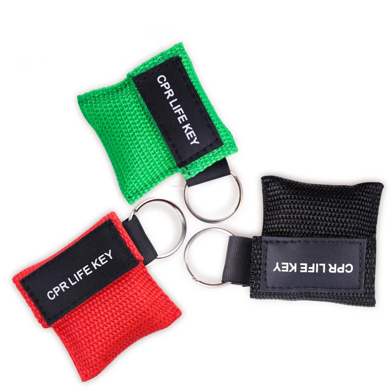 

3Pcs CPR Resuscitator Mask Keychain Outdoor Emergency Face Shield CPR Rescue Mask First Aid 1- Way Valve Mask Health Care Tools