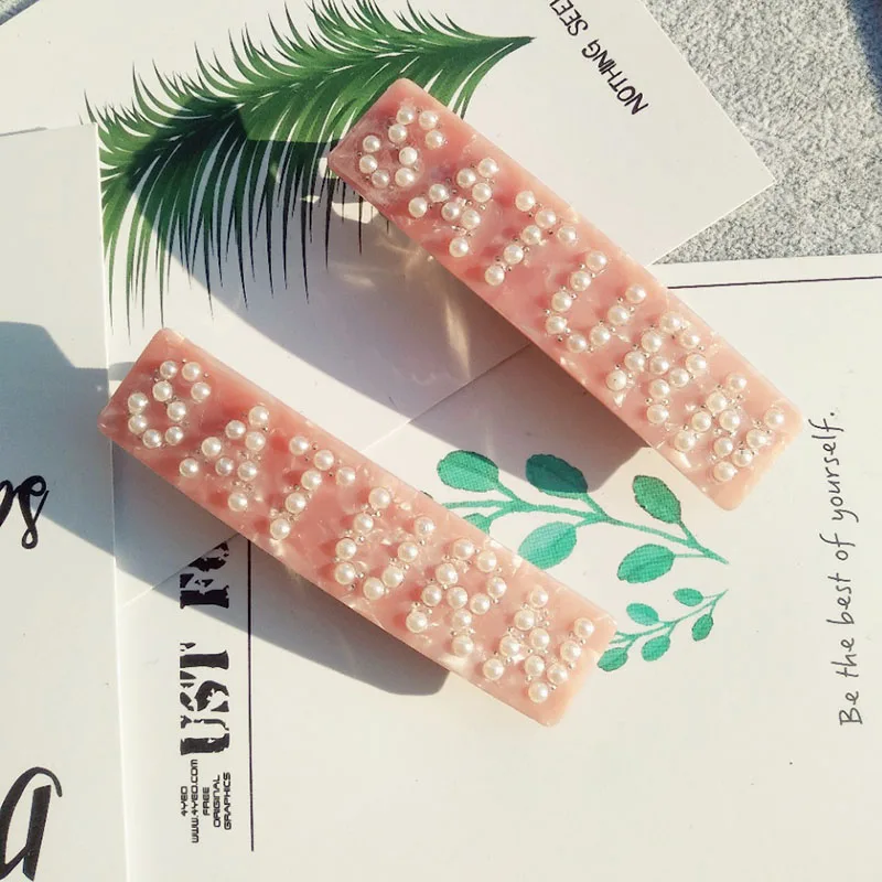 

Korea Dongdaemun Bangs Hairpin Letter OATURN Haiclip Women or Girls Headwear Barrettes Hairgrips