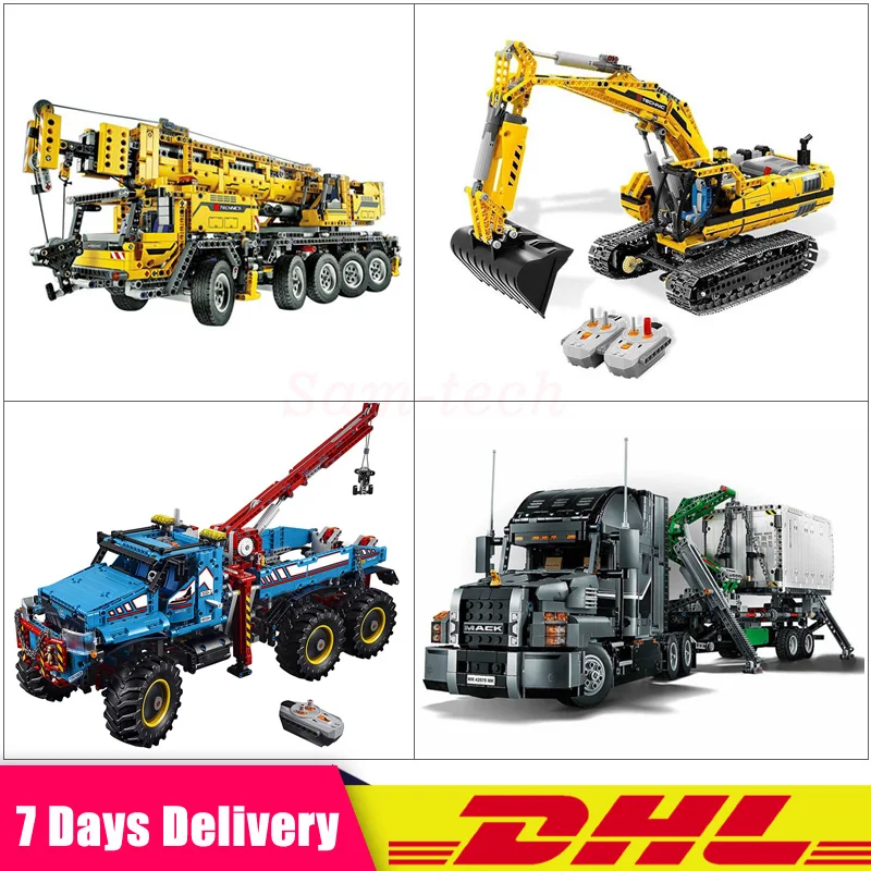 

Wowpa 20004 Motor Power Mobile Crane Mk II 20007 20056 20076 Technic Set Compatible Legoingly 42009 8043 42070 42078 BlocksToys
