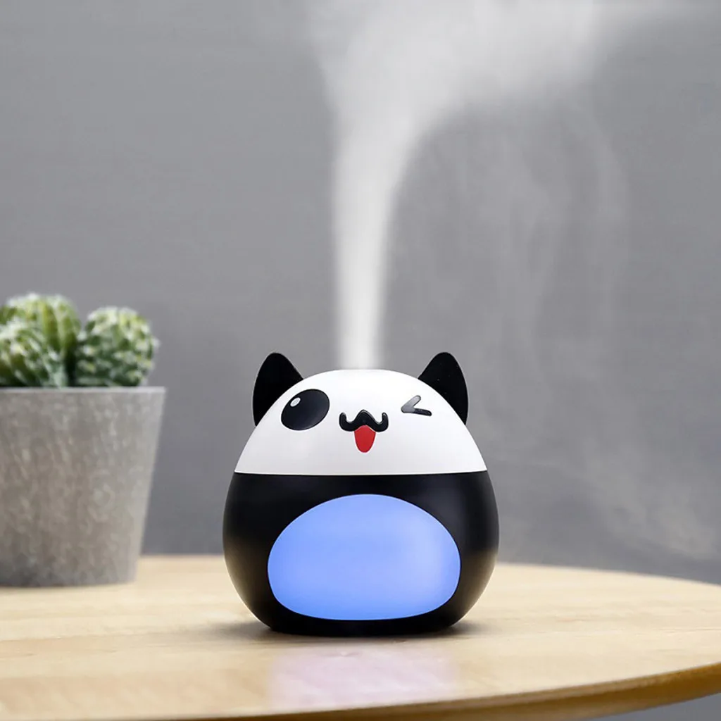 

Mini Quemador Incienso 200ml USB Air Humidifier Silent Ultrasonic Diffuser Changing Cute LED Night Light Incense Holder Car Home