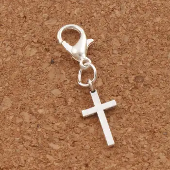 

Cylindrical Cross Charm Beads Clasp European Lobster Trigger Clip On 8x30.1mm 150PCS zinc alloy Small C429
