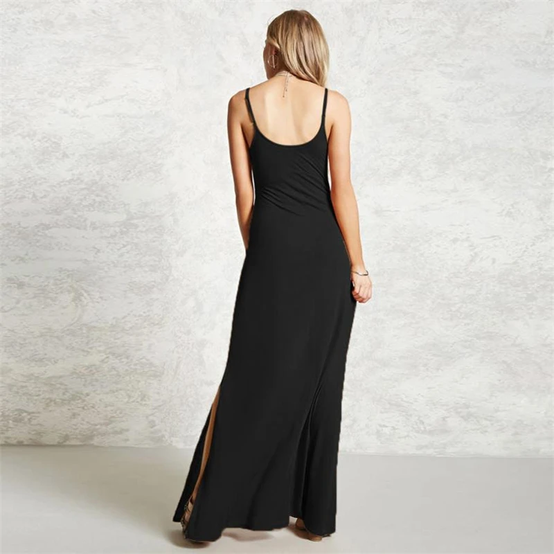 Chamgsend Women's Dress 2018 Bandage Casual Solid Summer Sleeveless Above Knee Mini Dress Loose Party Dress Maxi04