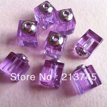 Фиолетовый объемный духи Стекло пузырек Подвеска бутылка винтовой колпачок кулон для рисового искусства подвеска в форме стеклянной бутылки