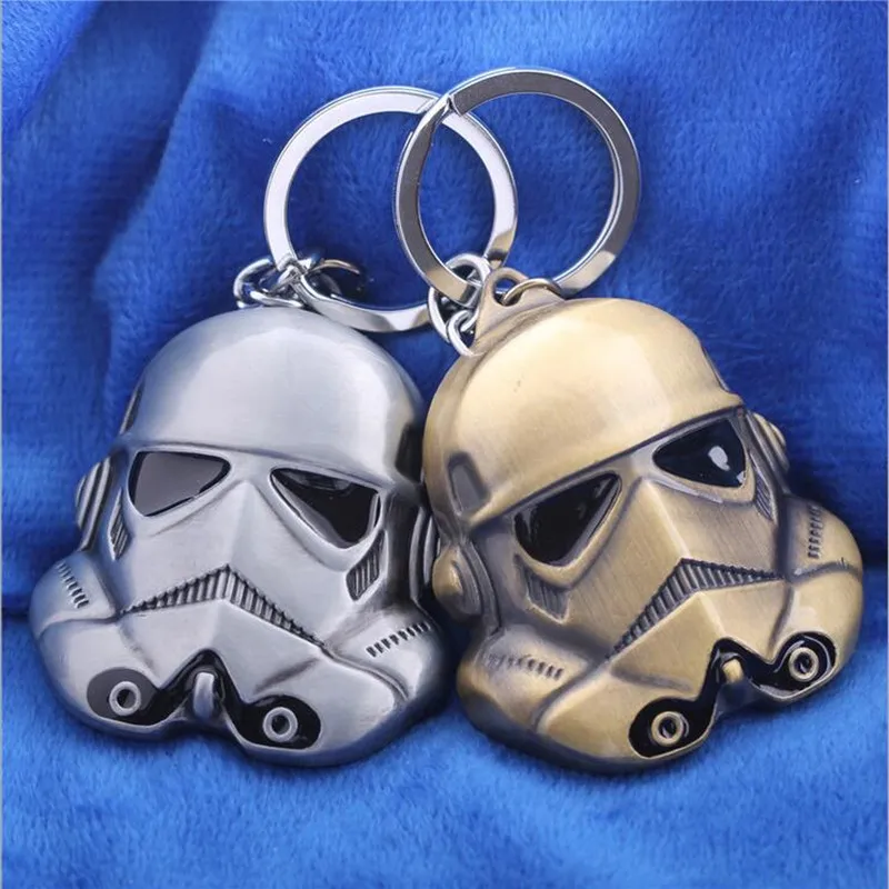 

New 3 colors Star Wars Keychain StormTrooper Helmet Storm Trooper Pendant Key Chain Ring Darth Vader Mask Keyring
