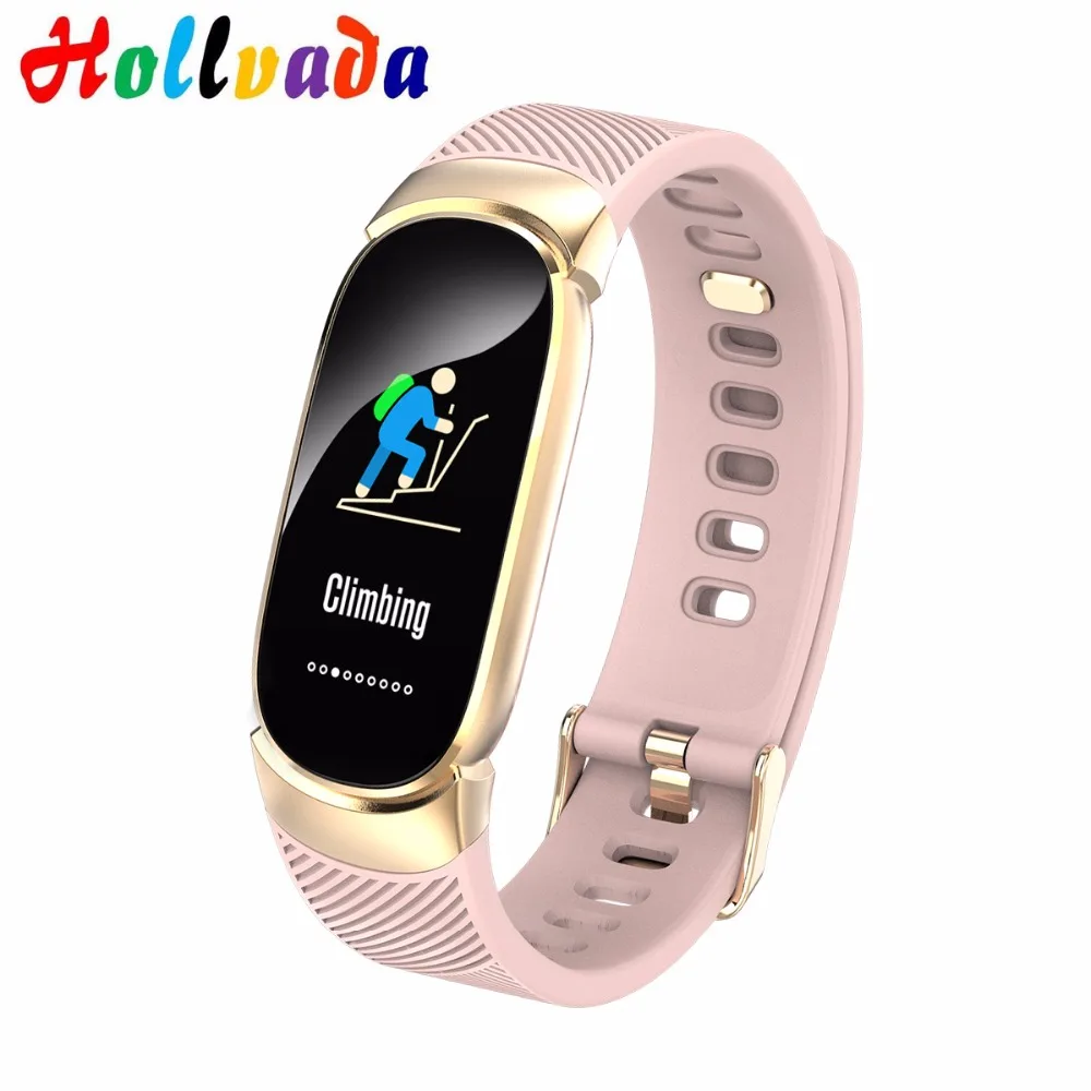

New Sports Waterproof Smart Watch Women Smart Bracelet Band Bluetooth Heart Rate Monitor Fitness Tracker Smartwatch Metal Case