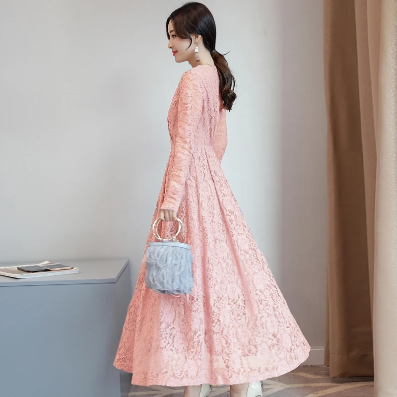 High quality dress Large size M 2XL autumn and winter new long sleeved