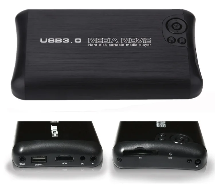 2 5 &quotSATA медиаплеер Hdd плеер 1080P USB3.0 внешний с HDMI VGA SD поддержкой MKV H.264 RMVB WMV HDD2506|hdd