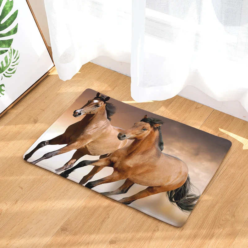 Günstig 2017 neue Pferdedruck Teppiche rutschfeste Küche Teppiche für Zuhause Wohnzimmer Fußmatten 40x60 cm