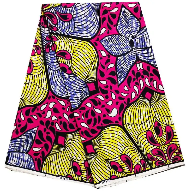 

dashiki pink African real wax block prints veritable dutch style wax ankara printed fabric 6yards cotton design