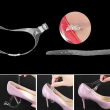 2pcs Shoe Strings Transparent Invisible Women High Heels TPU Band Ankle Straps  Detacheable