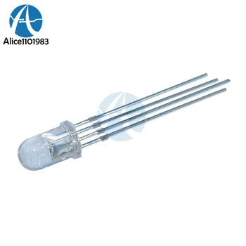 

50PCS Multicolor 4pin 5mm RGB Led Diode Light Lamp diffused Tricolor Round Common Anode LED 5 mm Light Emitting Diode