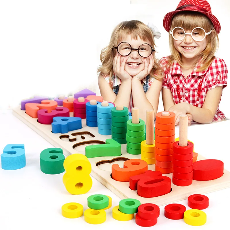 Wooden-Number-Matching-Block-Domino-Toy-Early-Bright-Traning-Games-Early-Educational-Toys-For-Children-Intellectual