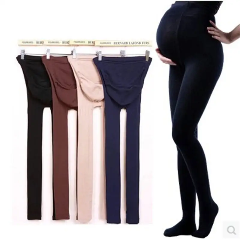 

Pregnant women Tights & Hosiery stockings 280D fashion spring and autumn pantyhose tights Abdominal adjustable socks Velvet