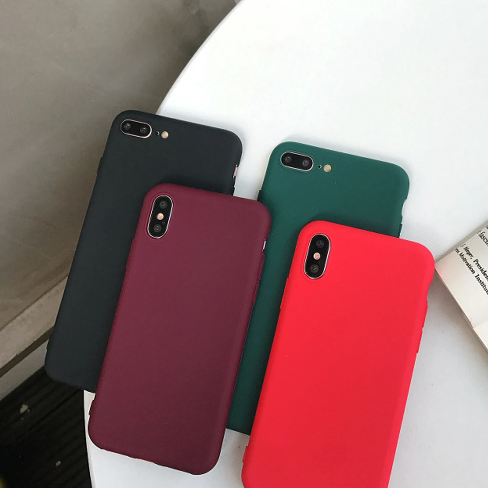 ZLNHIV ل iphone X XR XS ماكس 6 6 s S 7 8 زائد حالة حقيبة سيليكون حالة الهاتف المحمول اكسسوارات الهاتف للصدمات لينة السيليكون