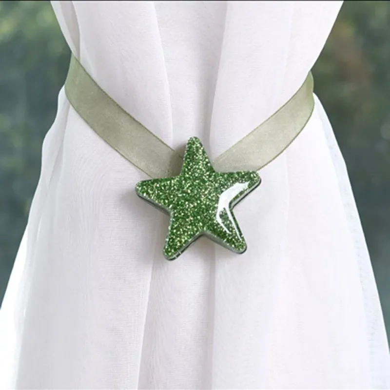 Магнитный держатель для занавесок с застежкой в виде звезды Luck Star, украшение для дома, комнаты, занавески, Новинка