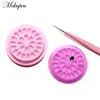 20pcs Disposable Plastic Flower Holder Sticker Glue Adhesive Pallet For Eyelash Extension Eyelash Makeup Tools  Pink Red Colors ► Photo 3/6