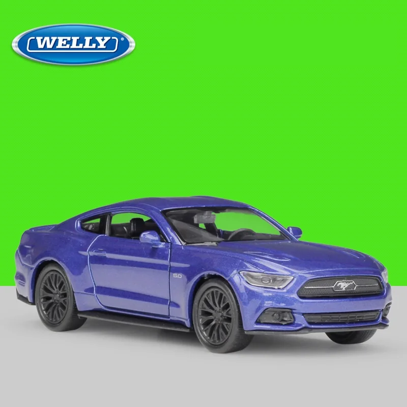 

1:36 Welly Ford Mustang GT blue/red Diecast model car