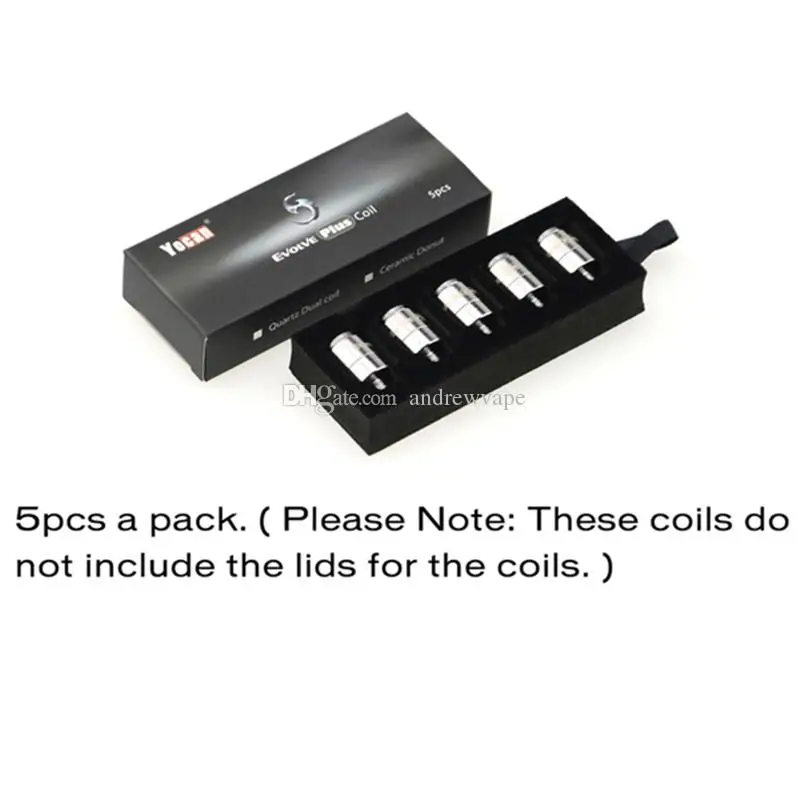 

Authentic Yocan Replacement Coils For Yocan Evolve Evolve Plus Wax Vape Pen QDC Quartz Dual Coil