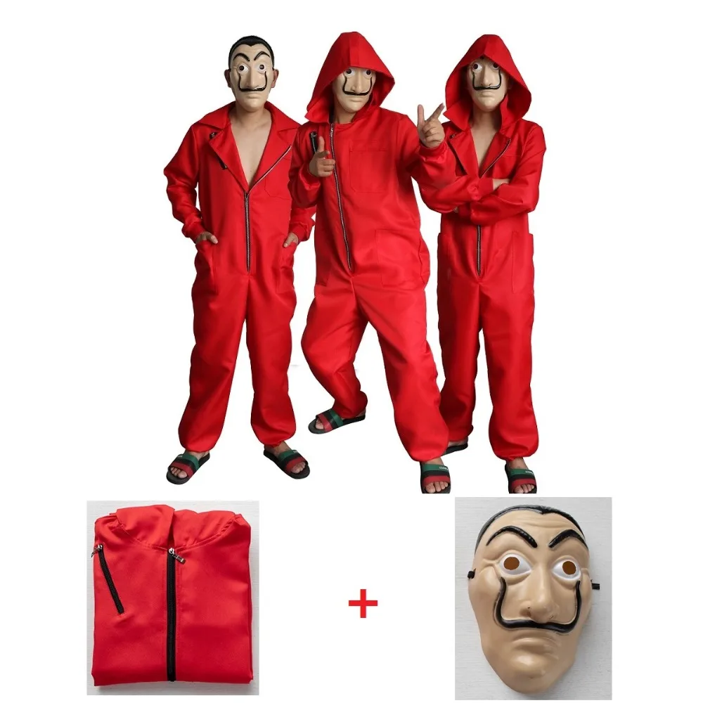 Дом Бумаги костюм La Casa De Papel костюмы для косплея маска для вечеринок, Хэллоуина Сальвадор Дали фильм костюм и уход за кожей лица маска