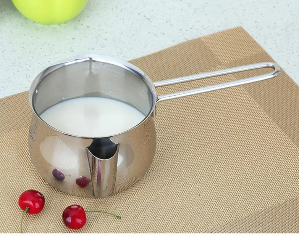 Stainless steel milk pot butter syrup chocolate sauce melted heating pot sauce sauce pot cheese baking pot