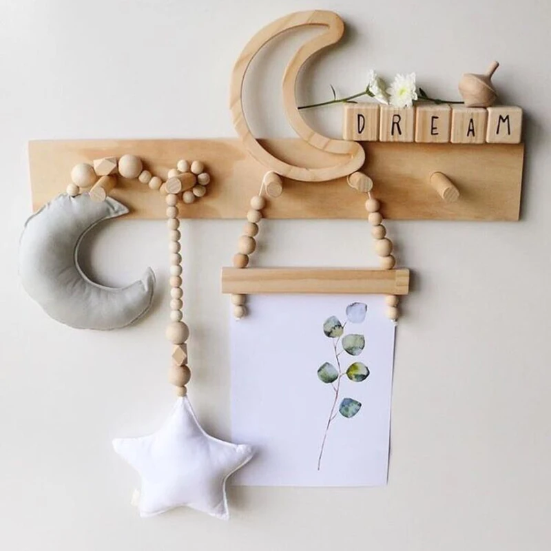 70cm Stuffed Star Heart Hanging Toys with Wooden Beads Star Wall Accessories Tent Hangings Nordic Style Kids Room Decoration 70cm Stuffed Star Heart Hanging Toys with Wooden Beads Star Wall Accessories Tent Hangings Nordic Style Kids Room Decoration