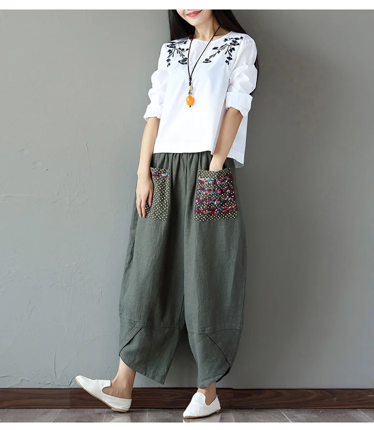 Pantalons Wo Grande Taille Hommes Casual Pantalon Taille Elastique Ample En Lin Coupe Droite Pantalon Vetements Accessoires