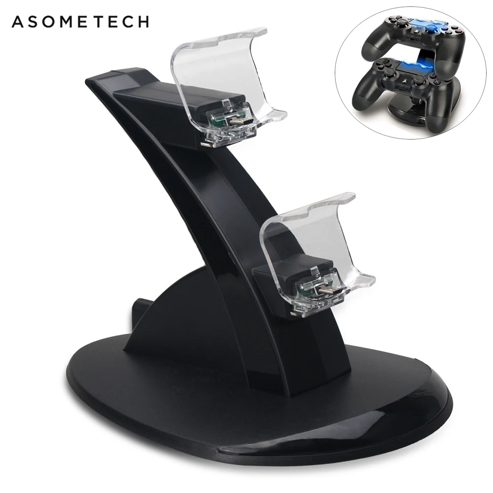 Зарядная док станция для контроллера PS4 зарядное устройство Slim/PS4 Pro светодиодная
