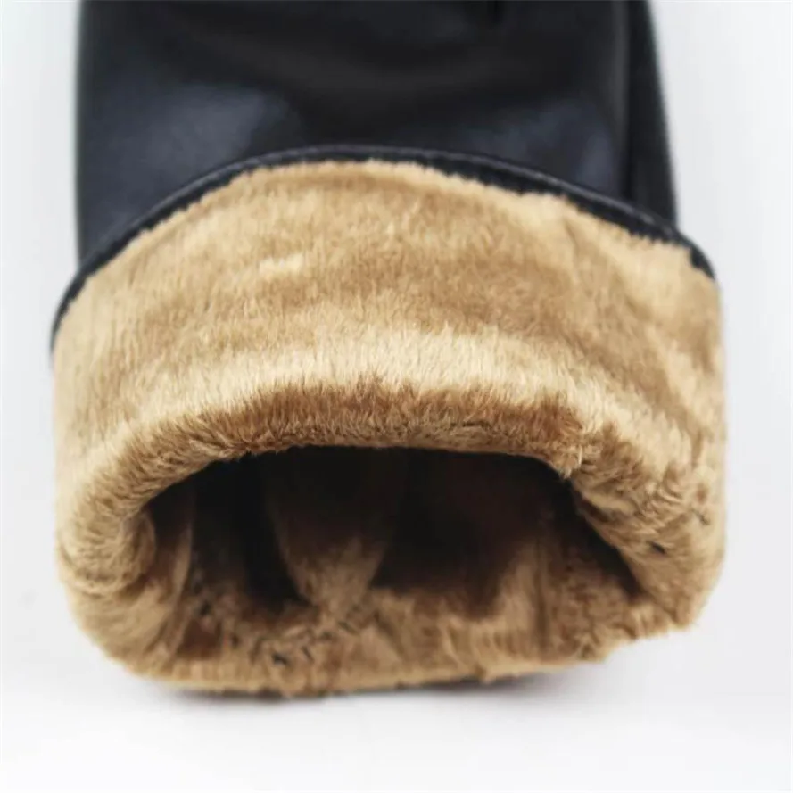 Страуса новые модные мужские зимние теплые мягкие кожаные перчатки для вождения с сенсорным экраном мужские зимние перчатки A3130