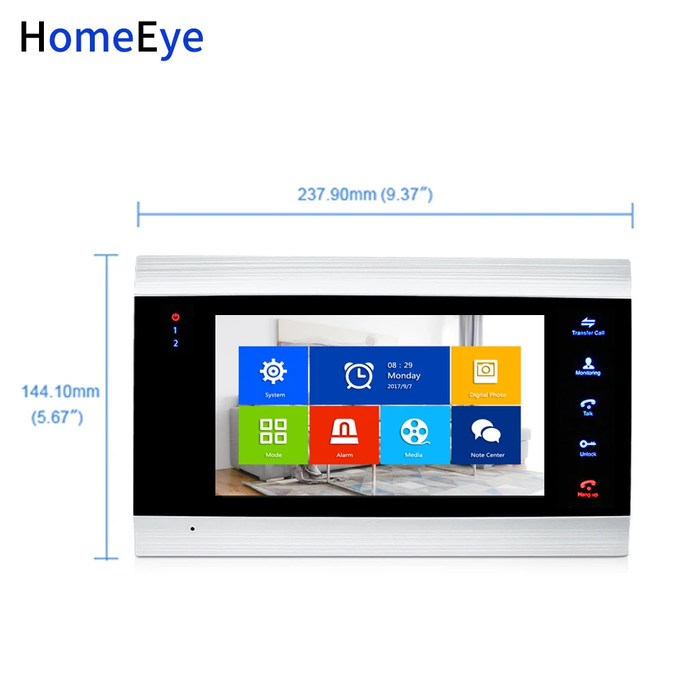 HomeEye 720P AHD Video Door Phone Video Intercom Home Access Control System Motion Detection Customize Ringtone DoorBell Speaker