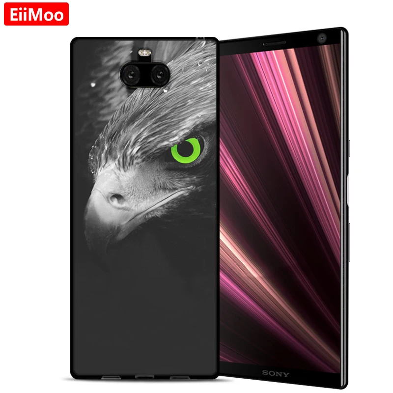 Силиконовый чехол EiiMoo для Sony Xperia 10 Plus матовый тонкий мягкий ТПУ накладка
