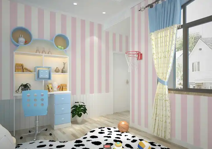 Pembe Şerit duvar kağıdı Duvarlar için Dikey çizgili Duvar Kağıtları 3D Pembe Şerit duvar kağıdı Duvarlar için Dikey çizgili Duvar Kağıtları 3D
