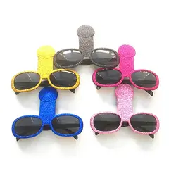 Забавные розовое золото пенис солнцезащитные очки принадлежности для вечеринки-девичника бакалавра очки классные подарки на девичник