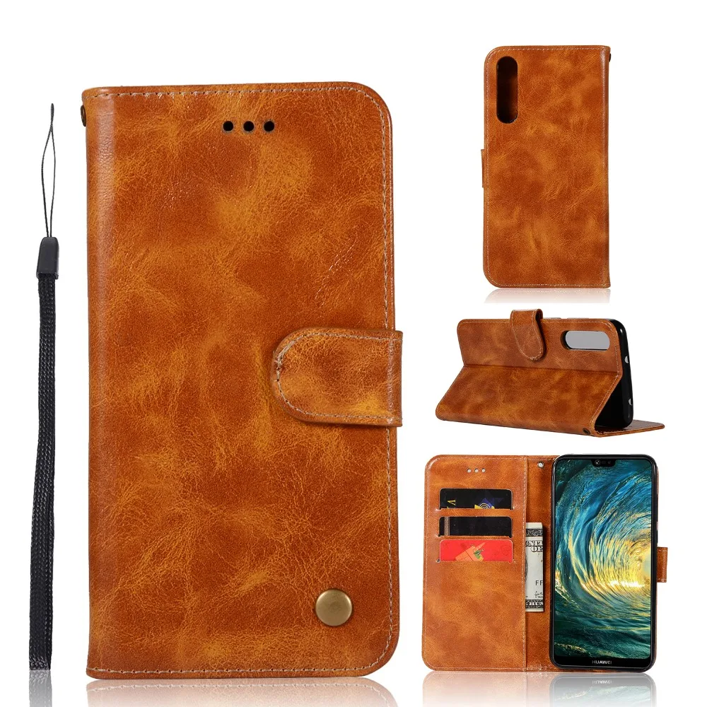 

PU Leather Cover For Huawei P20 Pro Case Credit Card Slot Magnetic Closure Flip Wallet Case Cover for Huawei Nova 3e Honor V10