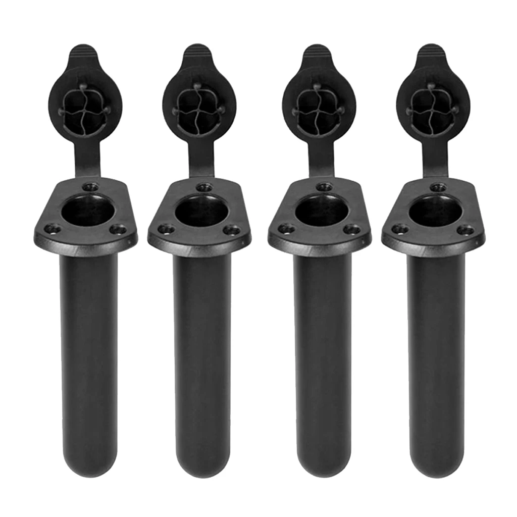 Professional 4 Pieces Plastic Flush Mount Fishing Rod Holder Gasket Kayak Canoe Tackle Water Sports Rowing Boating Accessories