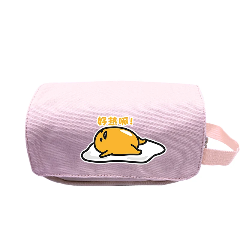 Gudetama Kawaii яйцо школьный пенал небольшие школьные рюкзаки розовый составляют мешок мультфильм Путешествия Организатор kawaii чехол для