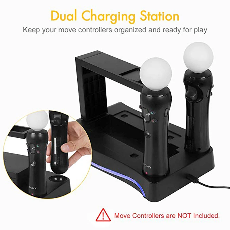  PS4 PS Move VR Charging Storage Stand PSVR Headset CUH-ZVR2 2th Bracket for PS VR Move Showcase