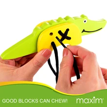 Children Threading game Wooden lacing animals DIY Early educational toys Birthday gift