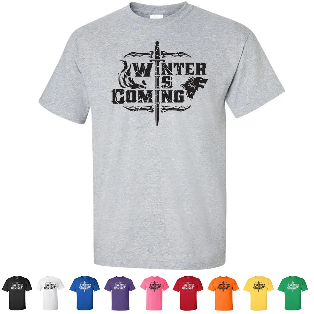 Мужская Официальная футболка с принтом Игры престолов Stark Merch модная в стиле зима