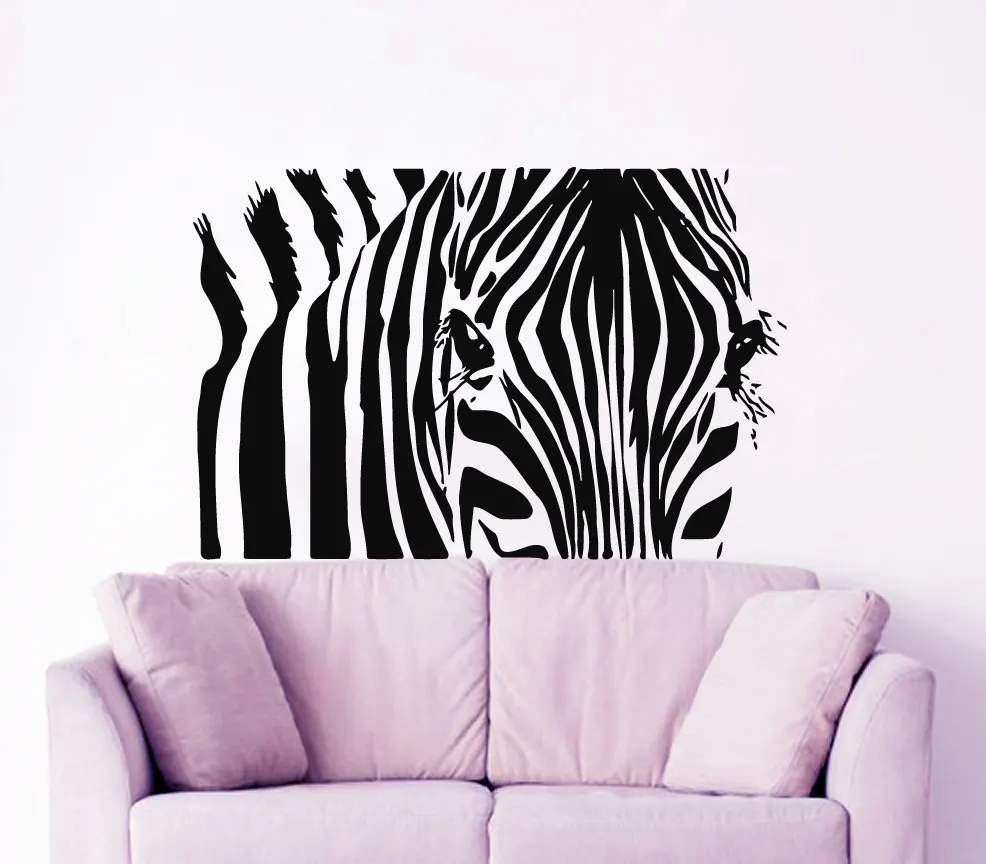 Small Part Og Zebra Pattern Silhouette Wall Stickers Art Designed Wall