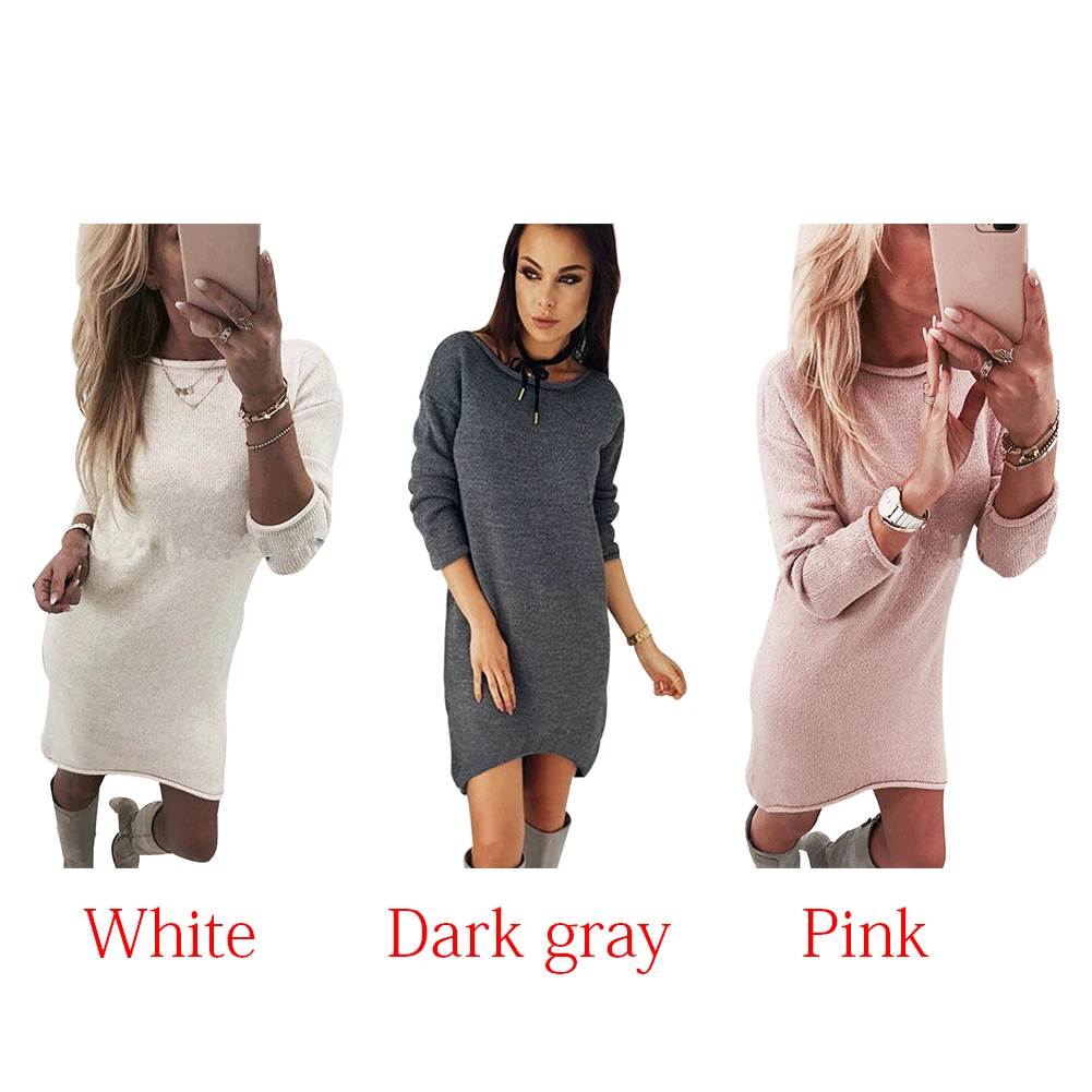 Однотонные пуловеры с асимметричным подолом повседневное длинным рукавом Slim Fit
