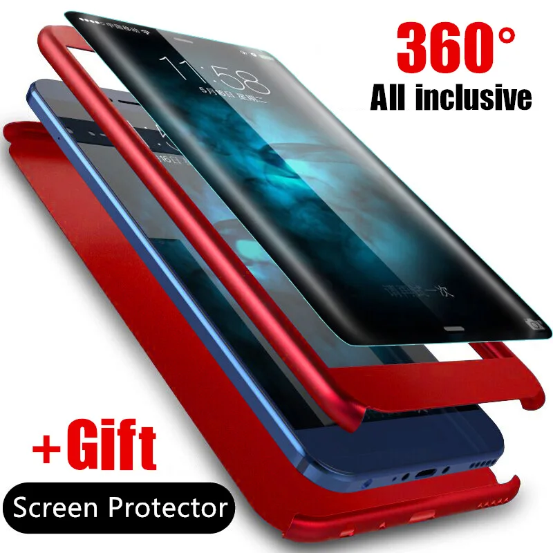 

Luxury 360 Protective Case For Xiaomi Redmi S2 4X 4a 5 Plus 6 Pro Full Cover For Redmi Note 4X 5a 6a 7 Pro Case With Glass Film