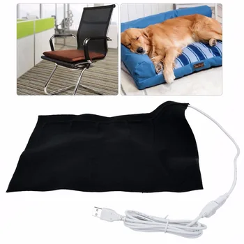 

5V USB Electric Black Cloth Heater Pad Mat Heating Element for Shoulder Back Pet Bed Belt Warmer 50C Hot Mayitr
